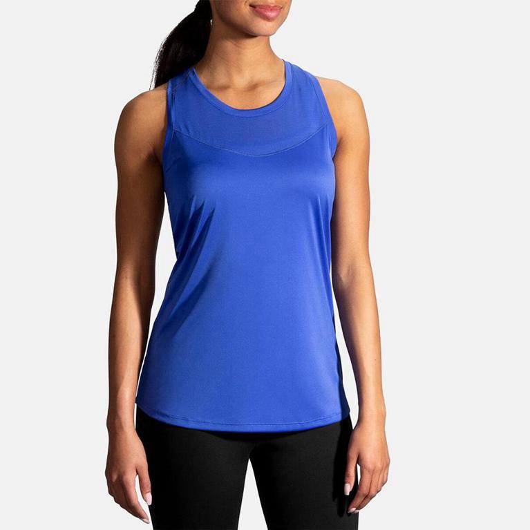 Brooks STEALTH Running Tank Top Womens Sale - Blue (DVP742369)